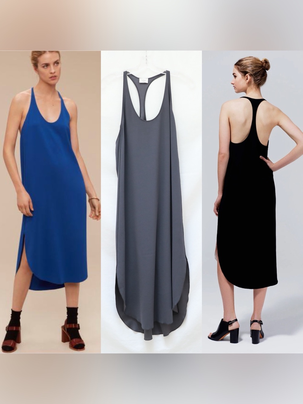 Aritzia Wilfred Colonne Gray Racerback Midi Dress-Size Medium NWOT casual